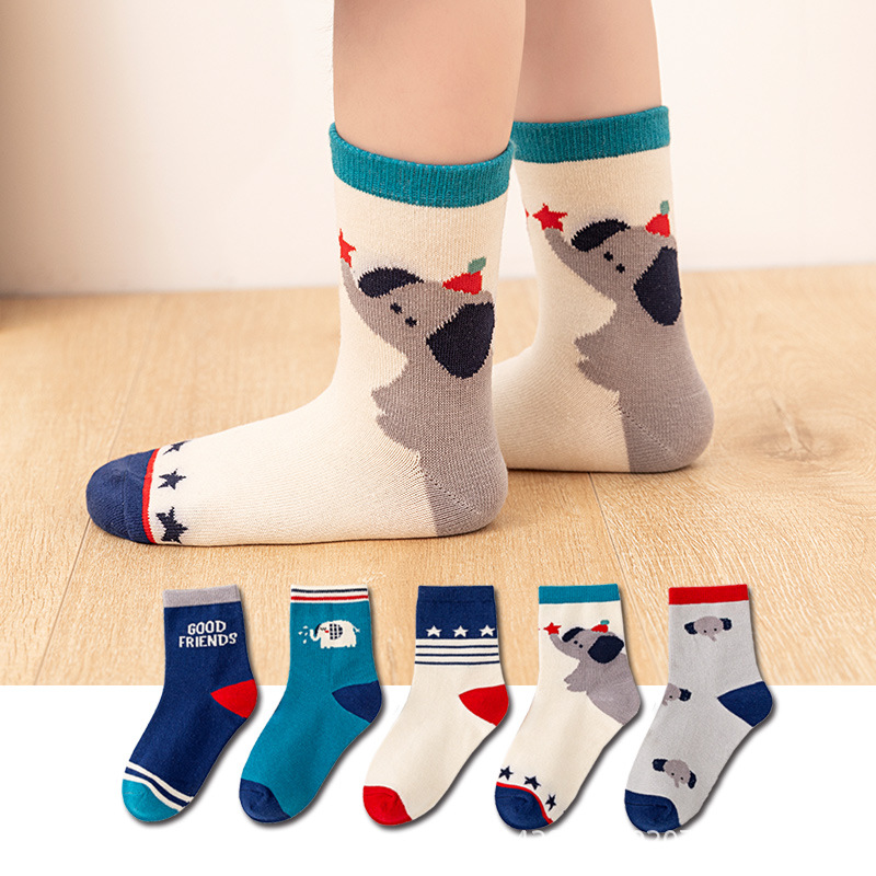 5‑Pack Kids Boys Socks Cartoon - Cotton Crew Sock Pack recension och pris