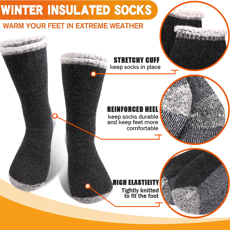 1 Pair Mens Merino Wool Warm S - Wool Hiking Sock recension och pris